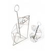 Image 1 : Pair of Gold Tone Mid Century Modern Wire Staircase Design Plant Stands 43.5-Inch and 31-Inch