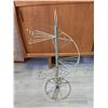 Image 2 : Pair of Gold Tone Mid Century Modern Wire Staircase Design Plant Stands 43.5-Inch and 31-Inch