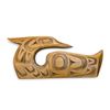 Image 1 : West Coast First Nations Cedar Carved Relief Plaque of Loon Unsigned
