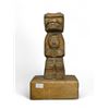 Image 1 : Vintage West Coast First Nations Haida Style Small Wood Carved Totem Pole Unsigned 8-Inch