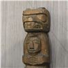 Image 3 : Vintage West Coast First Nations Haida Style Small Wood Carved Totem Pole Unsigned 8-Inch