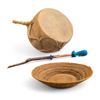 Image 1 : First Nations Sweetgrass Woven Basket 12-Inch and Small Leather Skinned Drum 5.5-Inch