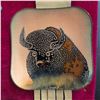 Image 5 : Enamel on Copper Wall Hanging Owls and Bison Plus Pewter Seal Letter Opener First Nations Designs