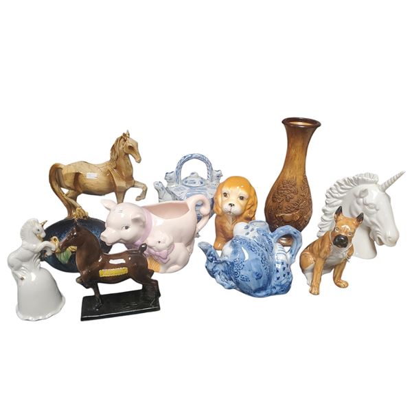 Assorted Decorative Collectibles: Pottery, Ceramics and More