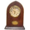 Image 1 : Antique Robert Frise Mantle Clock Wood Construction 6.5-Inch Tall