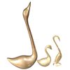 Image 1 : Trio of Brass Birds Swans and Storks Tallest 17-Inch Tall