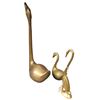 Image 2 : Trio of Brass Birds Swans and Storks Tallest 17-Inch Tall