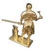 Image 2 : Brass Blacksmith Sculpture Forging a Sword 7.5-Inch Tall