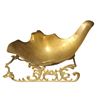 Image 1 : Large Brass Sleigh Catchall Dish Christmas Decor 8.5-Inch Tall