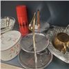 Image 4 : Kitchen Collection: Pyrex, Fire King, Anchor Hocking, Pewter, Brass, MCM Tiered Trays and Thermoses