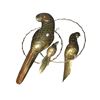 Image 1 : Sergio Bustamante Three Brass Parrots in Hoops Mid-Century Mexican Design