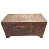 Image 1 : Hand Carved Chinese Camphor Chest "The Long Sun Co" 37x18x19-Inch