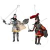 Image 1 : Pair of Medieval Themed Sicilian Marionette Puppets Handcrafted