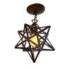 Image 1 : Star Geometric Light Fixture with Blue Light Bulb Lamp