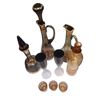 Image 2 : Mid-Century Modern Amber Bohemian Style Decanters and Glasses Collection