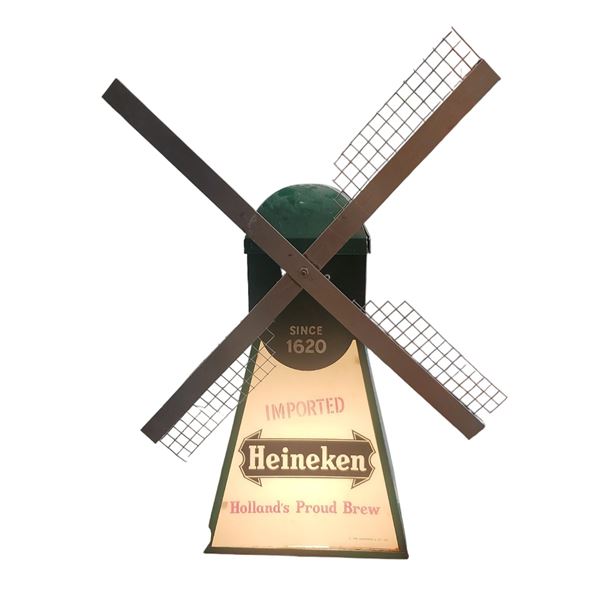 1970s Heineken Windmill Light up Bar Sign 24.5-Inch - Tested & Working