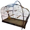 Image 2 : Vintage Hendryx Chrome Bird Cage & Stand 67-Inch Tall