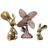 Image 1 : Two Brass Mice Sculptures & Vintage Made-Rite Cast Iron Desk Fan