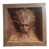 Image 1 : Green Man Relief Cast Iron Wall Hanging Plaque 8x8x2.5-Inch