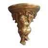 Image 1 : Brass 12-Inch Tall Cherub Wall Sconce