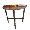 Image 2 : Vintage Wood Demilune Half-Moon Hallway Entry Table 22x11.5x22.5"