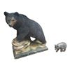 Image 1 : Bears! Jasper Park Black Bear Sculpture 8.5-Inch & Small Vintage Cast Metal Bear