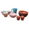 Image 1 : Fiesta Ware Pink Plates 3 Bowls Mug S&p & 3 Shenango China Pink Tea Cups