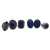 Image 1 : 6 New Polished Lapis Lazuli Rings in Silver Settings * all stamped .925 (longest ring is 26 mm) * To