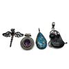 Image 1 : 4 New Polished & Faceted Natural Gemstone Pendants * all stamped .925 (Garnet, Mystic Topaz, Copper