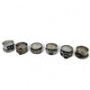 Image 1 : 6 New Silver Band Rings * all stamped .925 (widest ring is 14 mm) Most have gemstones & some have br