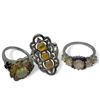Image 3 : 6 New Triplet Opal Rings (some with crystal accents) in Silver Settings * all stamped .925 (longest