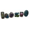 Image 1 : 6 New Green Copper Turquoise, Turquoise & Oyster Turquoise Rings in Silver Settings * all stamped .9