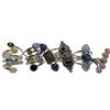 Image 1 : 6 New Multi-Gemstone Rings in Silver Settings * all stamped .925 (Amethyst, Topaz, Labradorite, Peri