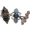 Image 2 : 6 New Multi-Gemstone Rings in Silver Settings * all stamped .925 (Amethyst, Topaz, Labradorite, Peri