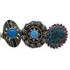 Image 3 : 6 New Triplet Opal Rings in Silver Settings (many with Accent Stones) * all stamped .925 (longest ri