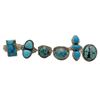 Image 1 : 6 New Turquoise & Howlite Rings in Silver Settings * all stamped .925 (longest ring is 34 mm) * Tota
