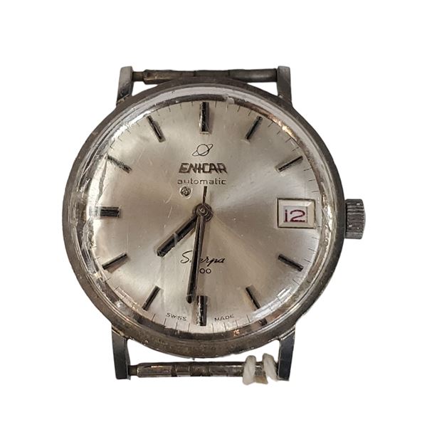 1960s or 70s Enicar Sherpa 300 Ocean Pearl Swiss Watch * Model 144-39-09 9 * No strap and some crack