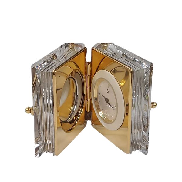 New Swarovski Crystal Mini Book Clock * 1.75" tall x 1".25