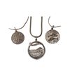 Image 2 : 3 Sterling Silver Pendant Necklaces (Lovely 18, Pieces, & New Brunswick) * Total weight: 27 grams