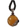 Image 2 : Sajen Sterling Silver Honey Agate Pendant with Accent Stones on Cord  * 1" diameter pendant