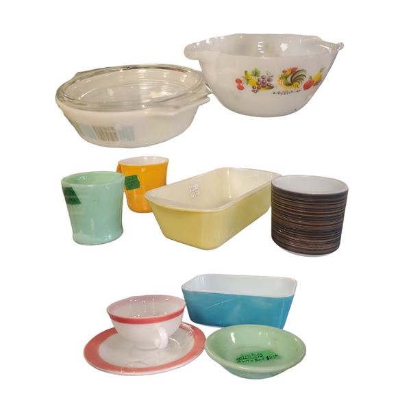 Assorted Bakeware: Pyrex, Glassbake, Anchor Hocking Fire King and JAJ 9 Pieces