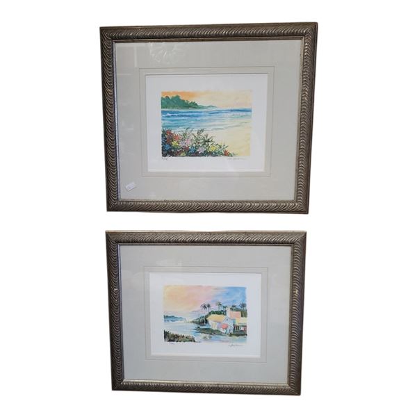 Pair of LEP H Allen Watercolour Prints 45/475 & 30/475 Limited Edition 16.5x14.5