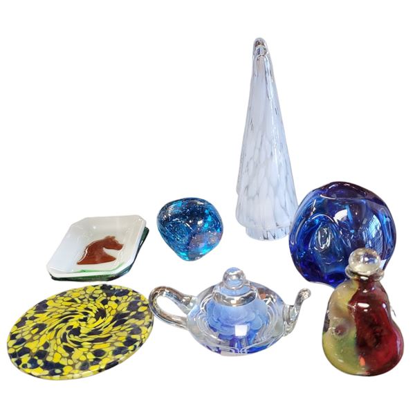 Art Glass Collection: Zorzo, Crative, Edinburough, Murano & Chris Tallest Piece 9-Inch