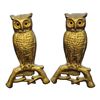Image 1 : Very Cool Brass Andirons Featuring Realistic Eyes 12" Tall