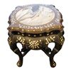 Image 1 : Chinese Rosewood Plant Stand Marble Top Mother of Pearl Inlay 18x18x18-Inch