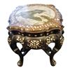 Image 1 : Chinese Rosewood Plant Stand Marble Top Mother of Pearl Inlay 18x18x18-Inch