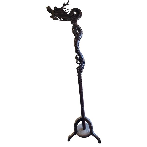 Floor Standing Chinese Chinoiserie Style Dragon Lamp 71-Inch Tall