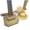 Image 2 : Two Vintage Brass Lamp Bases Mid-Century Design