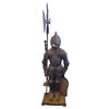 Image 1 : Cast Iron Knight in Armour Fireplace Set with Patina 30-Inch Tall