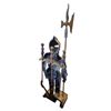 Image 2 : Cast Iron Knight in Armour Fireplace Set with Patina 30-Inch Tall